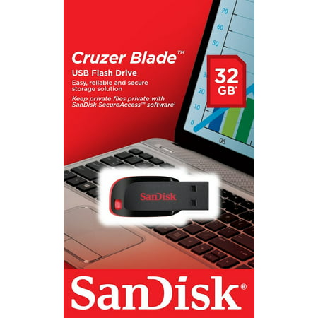 SDCZ50-032G SanDisk 32GB Cruzer Blade USB 2.0 Flash Drive Pack of 3 
